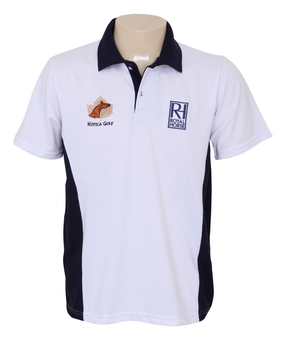 CB 301 - Camisa Polo Promocional Personalizada, Confeccionada em Malha PIquet PA, com Recortes nas Laterais, Bordado Peito.